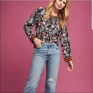 Anthropologie Rdalamal Riley Floral Blouse